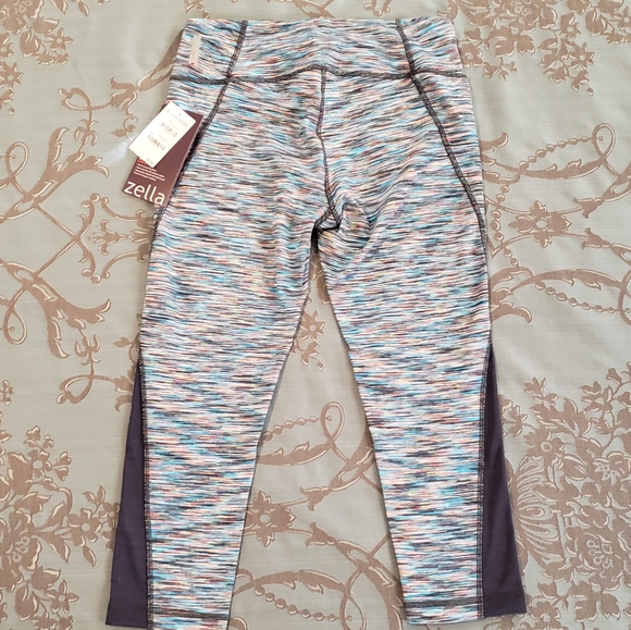 Zella Live-In Streamline Capri Athletic Leggings Grey Slate Multi Women Small - Picture 4 of 12